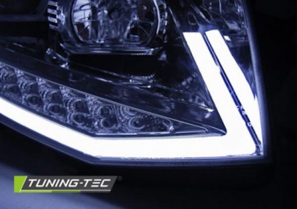 Scheinwerfer DRL LED Tagfahrlicht passend für VW T6 Bj. 15-19 Chrom mit LED Blinker LTI