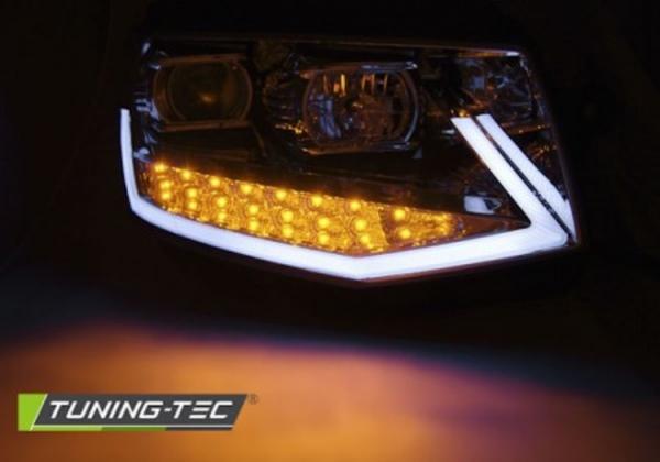Scheinwerfer DRL LED Tagfahrlicht passend für VW T6 Bj. 15-19 Chrom mit LED Blinker LTI