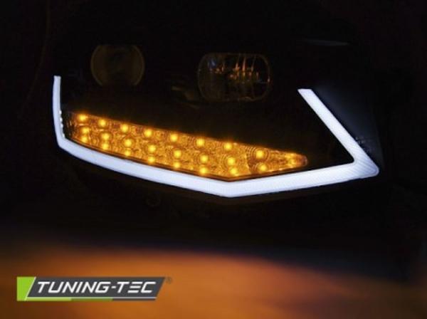 Scheinwerfer DRL LED Tagfahrlicht passend für VW T6 Bj. 15-19 Schwarz mit LED Blinker