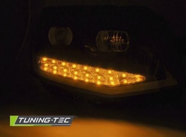 Scheinwerfer DRL LED Tagfahrlicht passend für VW T6 Bj. 15-19 Schwarz mit LED Blinker