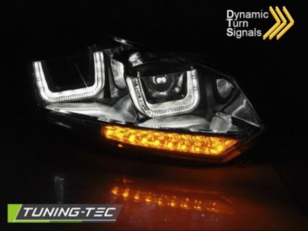 Scheinwerfer DRL LED Tagfahrlicht passend für VW Golf 6 08-13 chrom mit dynamichen Blinker