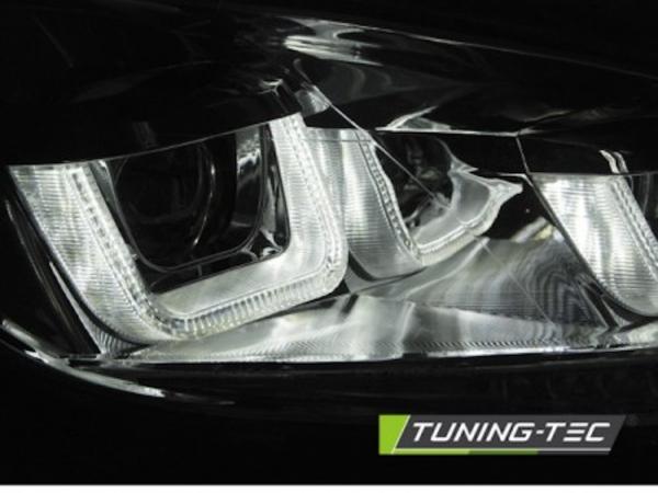 Scheinwerfer DRL LED Tagfahrlicht passend für VW Golf 6 08-13 chrom mit dynamichen Blinker