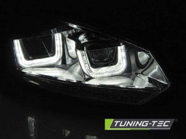 Scheinwerfer DRL LED Tagfahrlicht passend für VW Golf 6 08-13 chrom mit dynamichen Blinker
