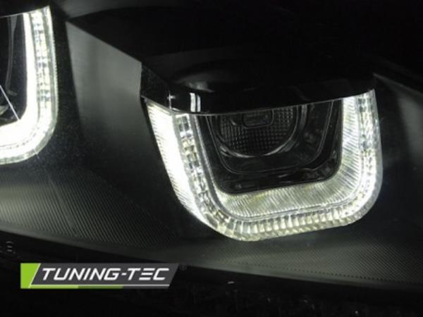 Scheinwerfer DRL LED Tagfahrlicht passend für VW Golf 6 08-13 Schwarz mit dynamischen Blinker