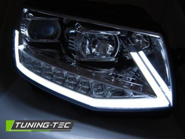 Scheinwerfer DRL LED Tagfahrlicht passend für VW T6 Bj. 15-19 Chrom mit dynamischen LED Blinker