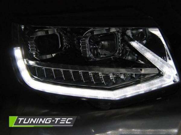 Scheinwerfer DRL LED Tagfahrlicht passend für VW T6 Bj. 15-19 Chrom mit dynamische Blinker
