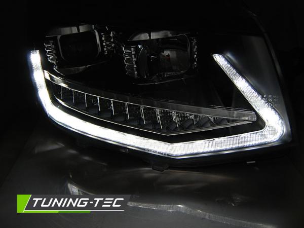 Scheinwerfer LED Tagfahrlicht passend für VW T6 Bj. 15-19 dynamischer Blinker Schwarz