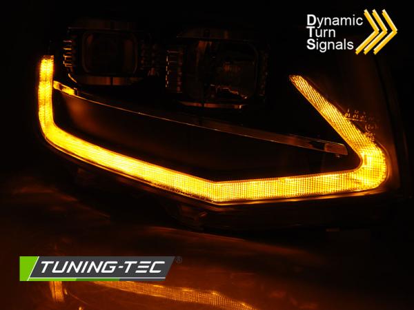 Scheinwerfer DRL LED Tagfahrlicht passend für VW T6 15-19 Dynamischer Blinker Schwarz