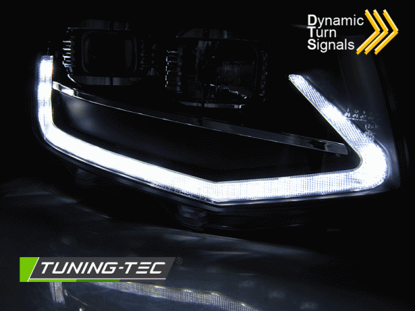 Scheinwerfer DRL LED Tagfahrlicht passend für VW T6 15-19 Dynamischer Blinker Schwarz