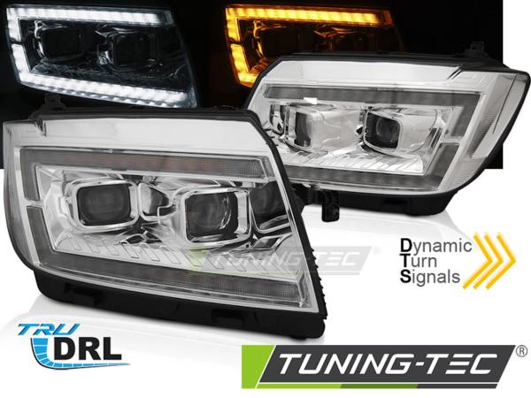 LED Tagfahrlicht Scheinwerfer passend für VW Crafter II ab 2017 chrom dynamische Blinker