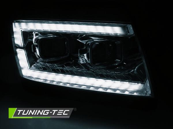 LED Tagfahrlicht Scheinwerfer passend für VW Crafter II ab 2017 chrom dynamische Blinker