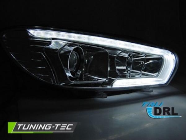 Scheinwerfer LED Tagfahrlicht passend für VW Scirocco 3 08-14 Chrom mit dynamischen Blinker