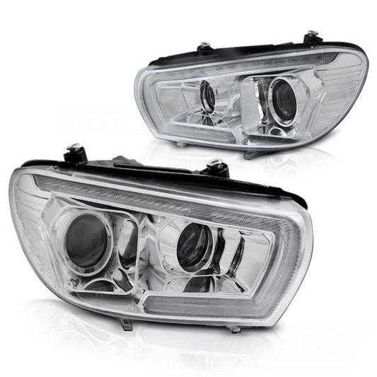 Scheinwerfer LED Tagfahrlicht passend für VW Scirocco 3 08-14 Chrom mit dynamischen Blinker