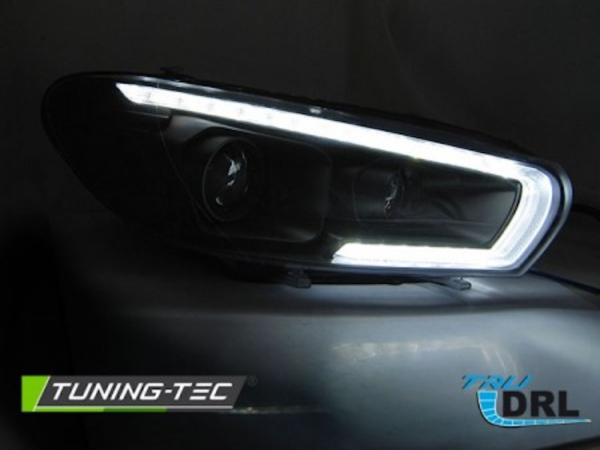 Scheinwerfer LED Tagfahrlicht passend für VW Scirocco 3 Bj. 08-14 Schwarz  dynamischer Blinker