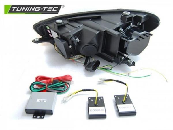 Scheinwerfer LED Tagfahrlicht passend für VW Scirocco 3 Bj. 08-14 Schwarz  dynamischer Blinker