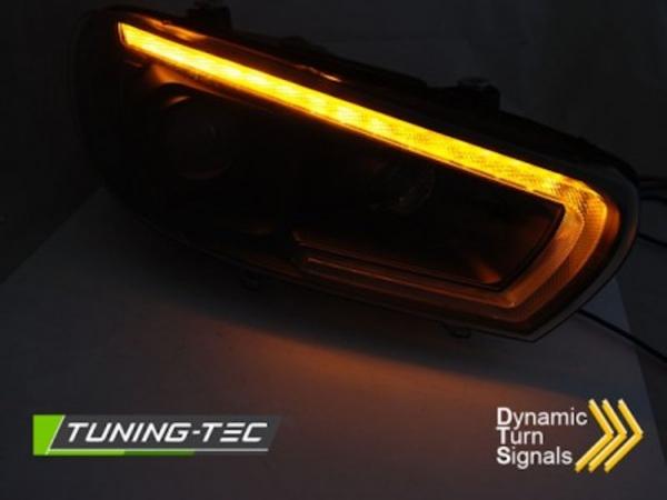 Xenon Scheinwerfer LED Tagfahrlicht passend für VW Scirocco 3  08- Schwarz dynamischen Blinker