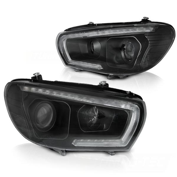 Xenon Scheinwerfer LED Tagfahrlicht passend für VW Scirocco 3  08- Schwarz dynamischen Blinker