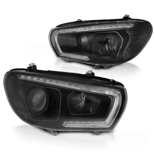 Xenon Scheinwerfer LED Tagfahrlicht passend für VW Scirocco 3  08- Schwarz dynamischen Blinker