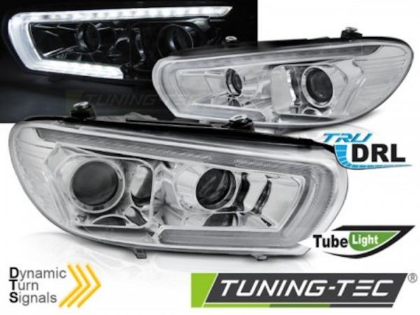 Scheinwerfer LED Tagfahrlicht passend für VW Scirocco 3 14-17 Chrom mit dynamischen Blinker