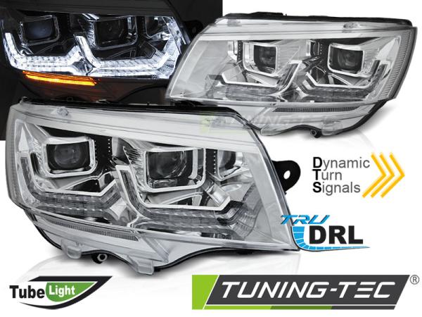 Scheinwerfer DRL LED Tagfahrlicht Lightbar passend für VW T6.1 Bus Bj. 2019- chrom