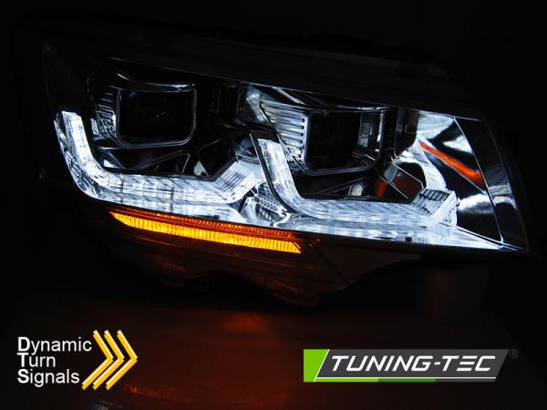 Scheinwerfer DRL LED Tagfahrlicht Lightbar passend für VW T6.1 Bus Bj. 2019- chrom