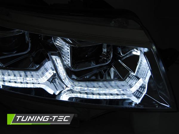 Scheinwerfer DRL LED Tagfahrlicht Lightbar passend für VW T6.1 Bus Bj. 2019- chrom