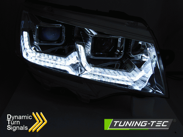 Scheinwerfer DRL LED Tagfahrlicht Lightbar passend für VW T6.1 Bus Bj. 2019- chrom