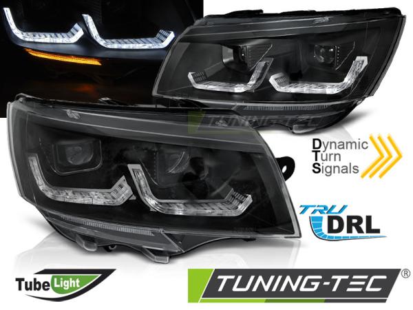 Scheinwerfer DRL LED Tagfahrlicht Lightbar passend für VW T6.1 Bus Bj. 2019- Schwarz