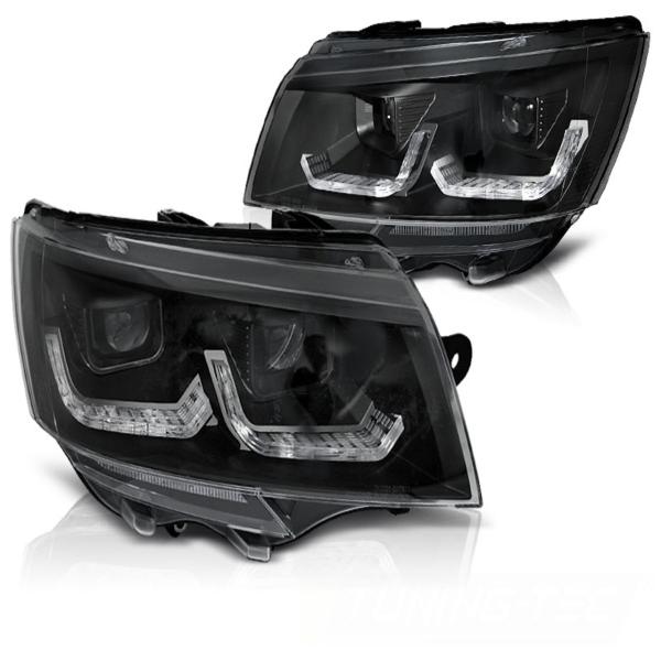 Scheinwerfer DRL LED Tagfahrlicht Lightbar passend für VW T6.1 Bus Bj. 2019- Schwarz