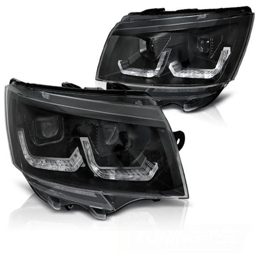 Scheinwerfer DRL LED Tagfahrlicht Lightbar passend für VW T6.1 Bus Bj. 2019- Schwarz