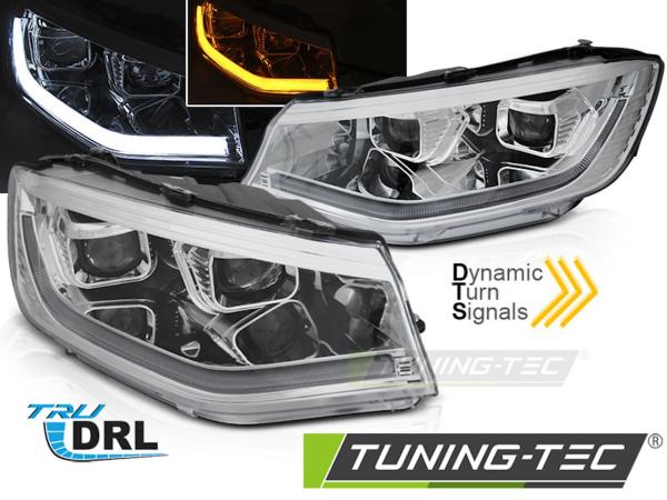 LED Tagfahrlicht Scheinwerfer passend für VW Caddy V/5 (SB) 20+ chrom dynamische Blinker