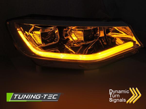 LED Tagfahrlicht Scheinwerfer passend für VW Caddy V/5 (SB) 20+ chrom dynamische Blinker