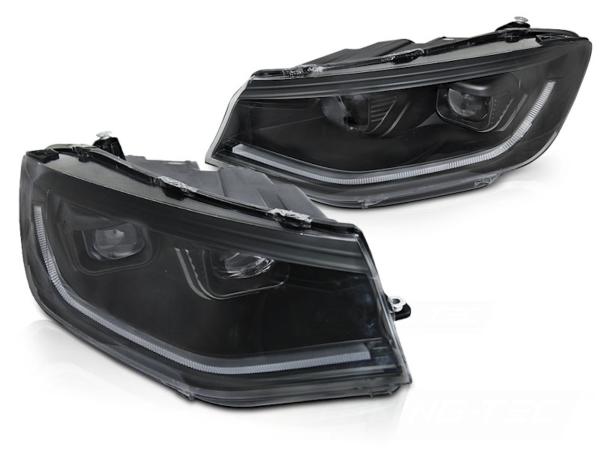 Voll LED Scheinwerfer Tagfahrlicht passend für VW Caddy V 5 Bj. 2020- Black dynamische Blinker