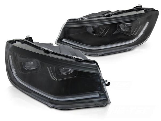 Voll LED Scheinwerfer Tagfahrlicht passend für VW Caddy V 5 Bj. 2020- Black dynamische Blinker