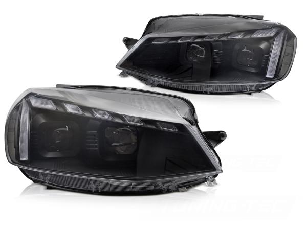 VOLL LED Scheinwerfer Tagfahrlicht passend für VW Golf 7.5 VII Facelift Bj.17-20 Schwarz