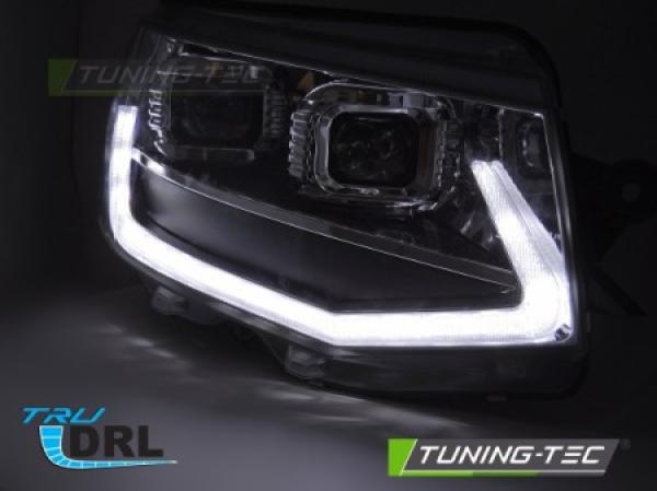 Voll LED Scheinwerfer Tagfahrlicht passend für VW T6 Bj. 15-19 Chrom mit dynamischem LED Blinker