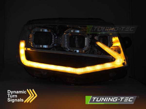 Voll LED Scheinwerfer Tagfahrlicht passend für VW T6 Bj. 15-19 Chrom mit dynamischem LED Blinker