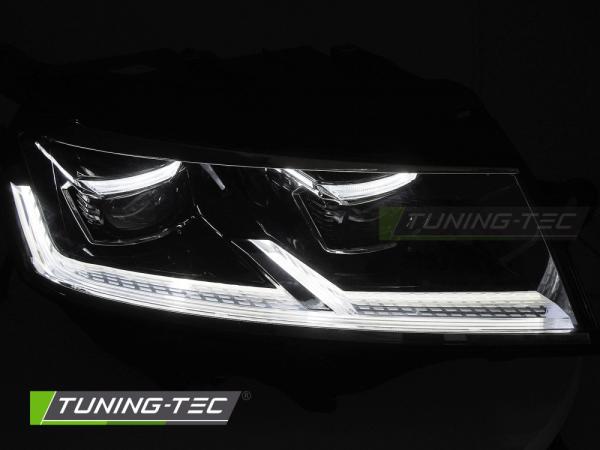 Voll LED Tagfahrlicht Scheinwerfer Set passend für VW T6.1 20-24 schwarz mit dynamischen LED Blinker