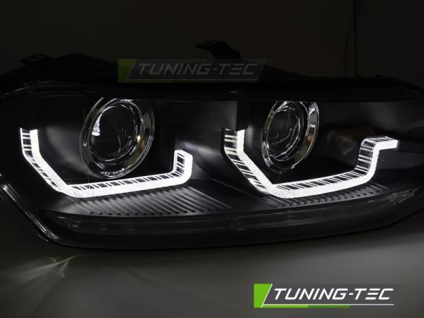 Scheinwerfer DRL LED Tagfahrlicht  schwarz passend für VW Polo 6R 17-21 dynamischer Blinker