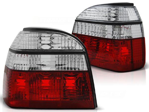Rückleuchten passend für VW Golf 3 (III) 91-97 rot/weiß
