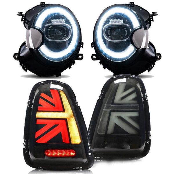 VOLL LED-Scheinwerfer & Rückleuchten passend für Mini Cooper R55 R56 R57 R58 R59 2007-13