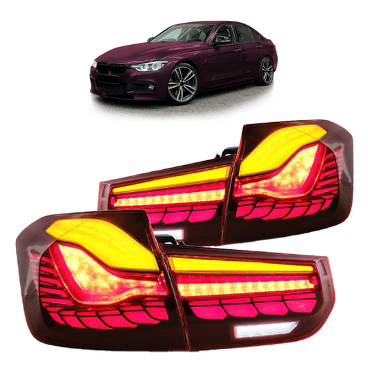 Voll LED Rückleuchten passend für BMW 3er F30 F35 F80 2011 - 2019 Rot in OLED Technik