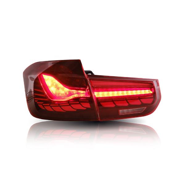Voll LED Rückleuchten passend für BMW 3er F30 F35 F80 2011 - 2019 Rot in OLED Technik