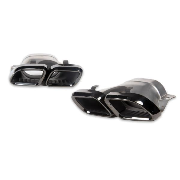 Auspuffblenden ESD Blenden Schwarz passend für Mercedes C-Klasse C205 A205 GLC X253 C253 AMG-Line