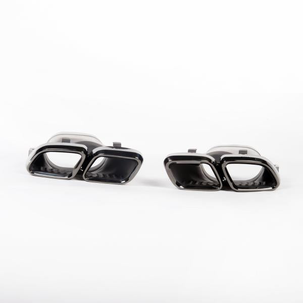 Auspuffblenden ESD Blenden Schwarz passend für Mercedes C-Klasse C205 A205 GLC X253 C253 AMG-Line