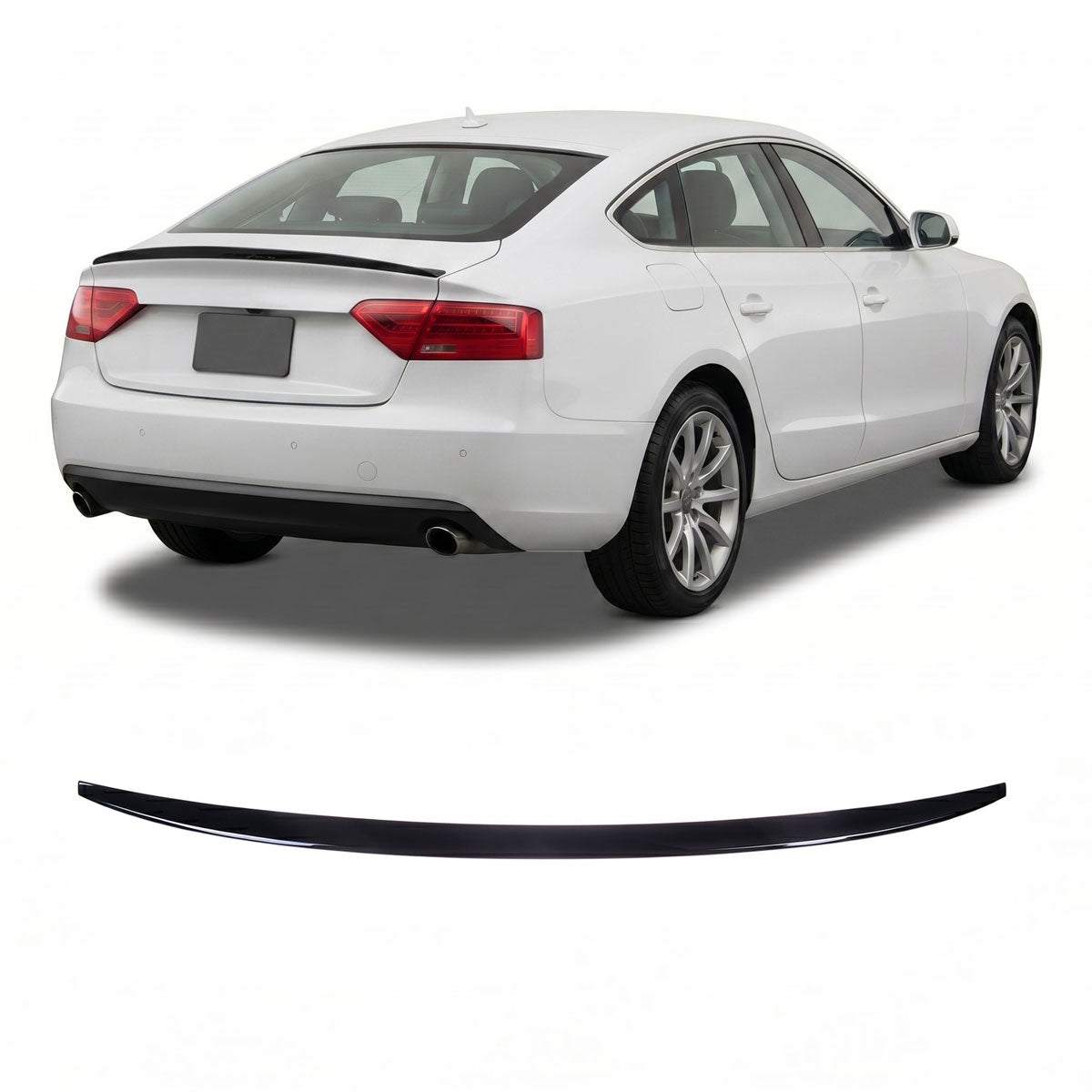 Heckspoiler Schwarz glänzend passend für Audi A5 8T Sportback 2009-2017 – Produktansicht