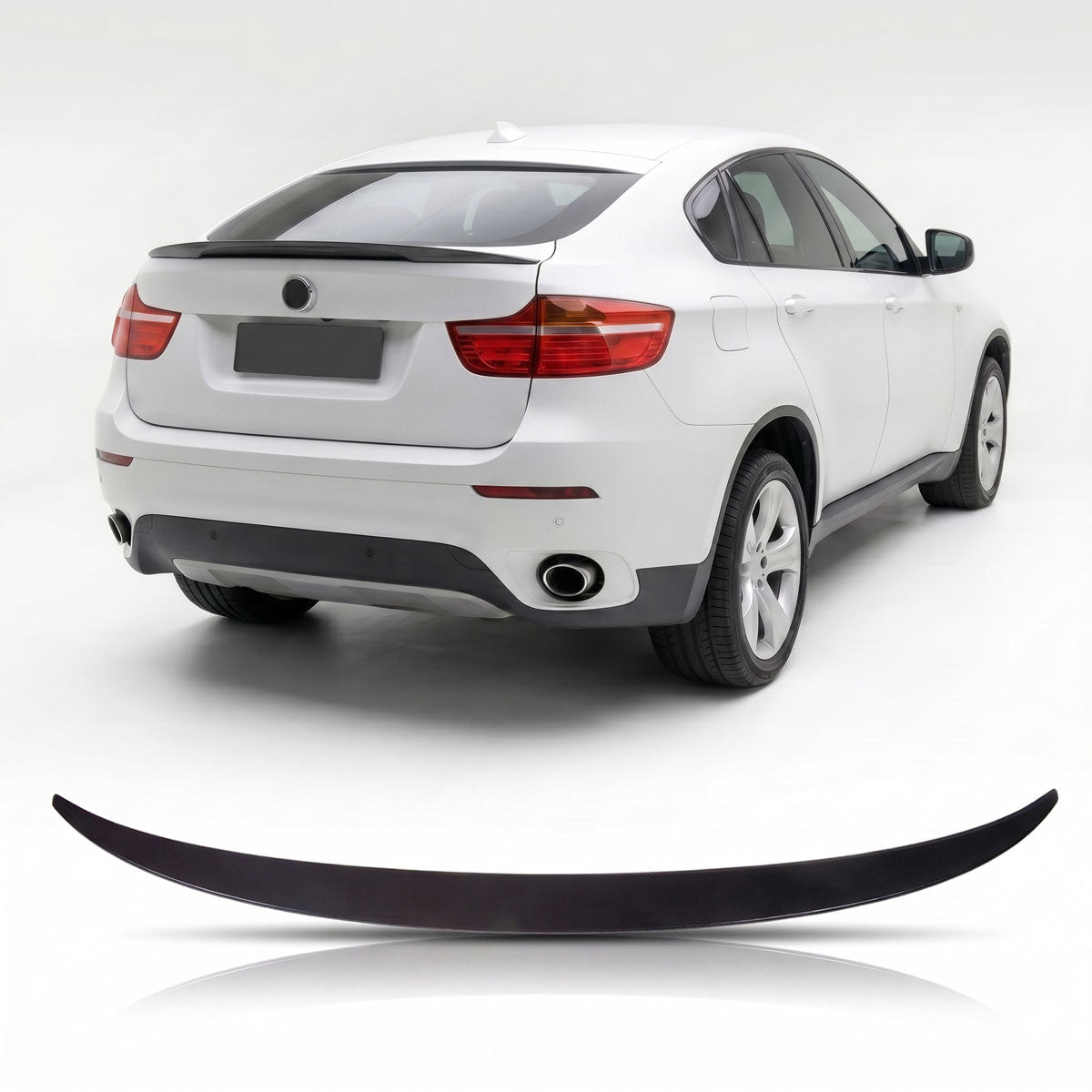 Heckspoiler Schwarz glänzend passend für BMW X6 E71 2008-2014 – Produktansicht