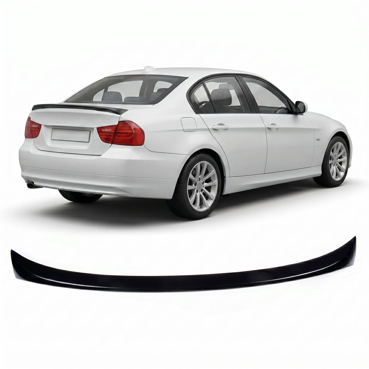 Heckspoiler Carbon-Optik passend für BMW 3 (E90) Limousine 2004-2011 – Produktansicht