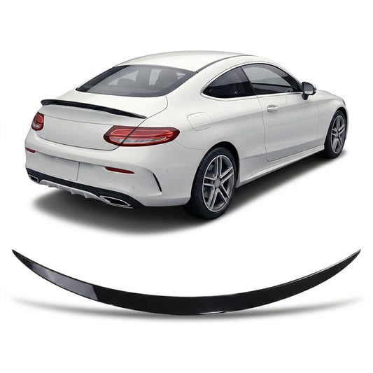 Heckspoiler Schwarz glänzend passend für Mercedes-Benz C-Klasse C205 Coupé 2015-2021 – Produktansicht