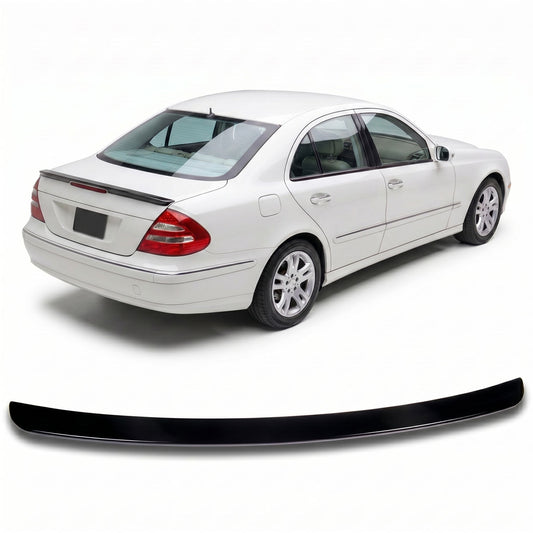 Heckspoiler Schwarz glänzend passend für Mercedes-Benz E-Klasse W211 Limousine 2002-2009 – Produktansicht